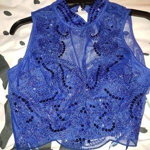 Two piece flare and fit prom dress